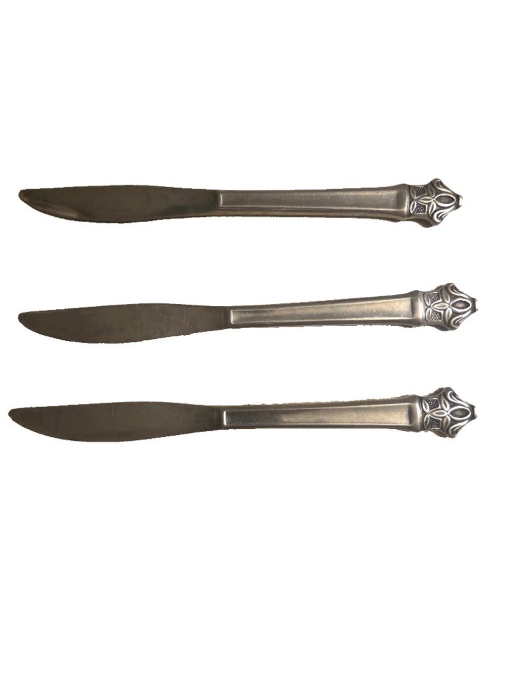 3 Ekco Eterna PADUA Stainless Dinner Knives Serated Japan Silverware Flatware